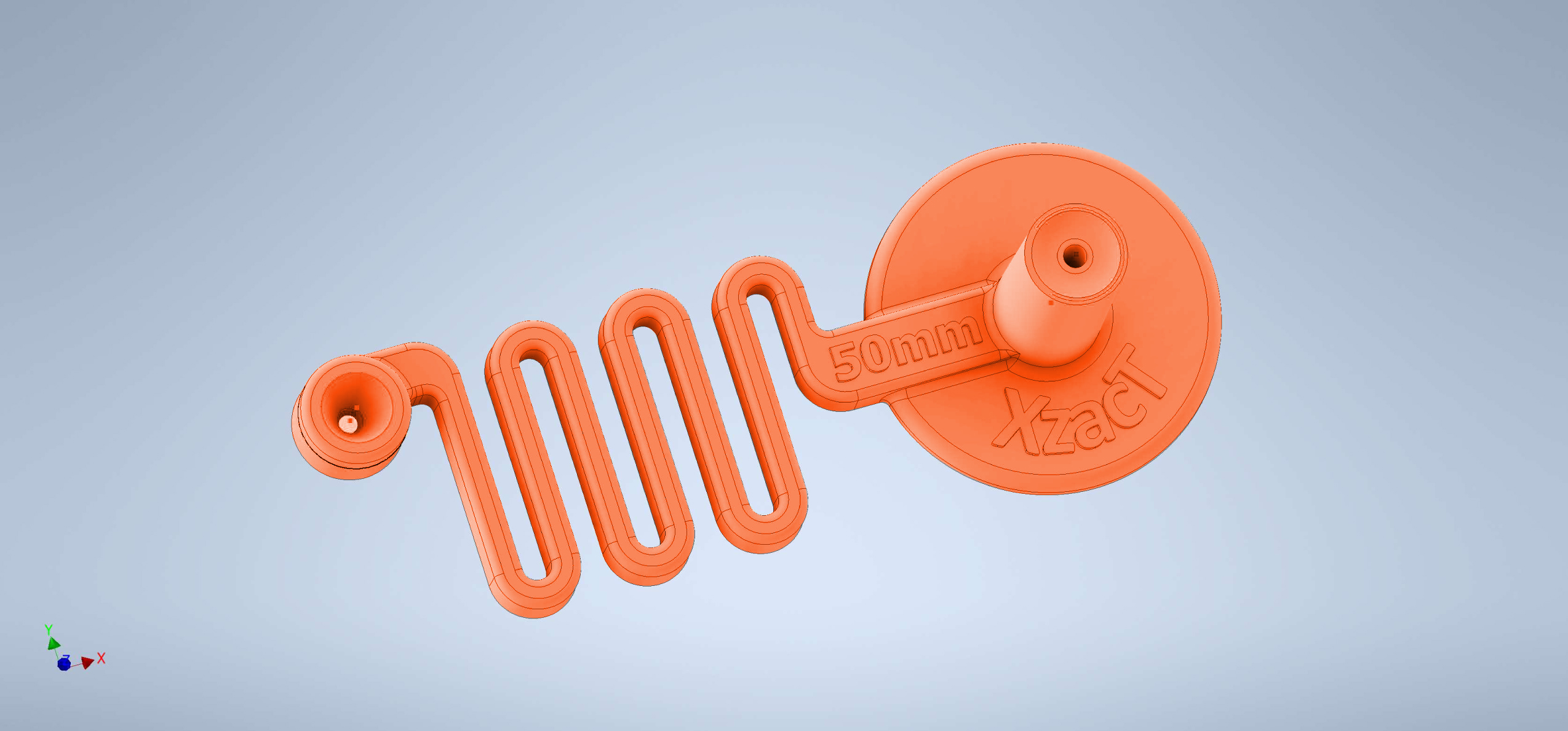 XzacT 50mm orange golf tee